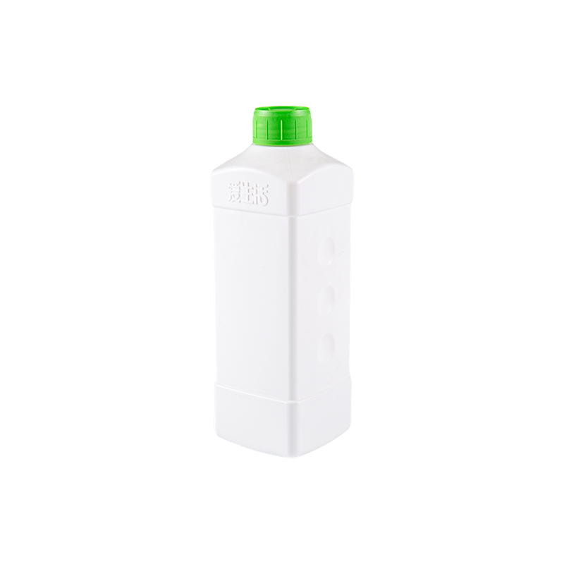 Frasco PE quadrado branco antiderrapante de 1000ml