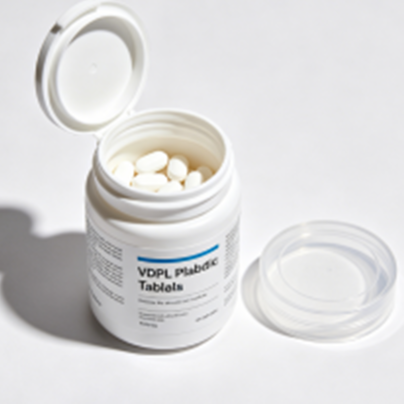 garrafa plástica vazia do comprimido redondo da medicina do HDPE de 50ml 100ml