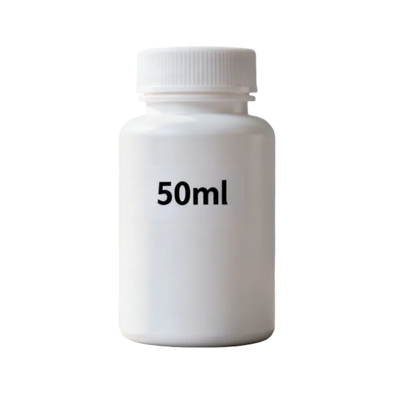 garrafa plástica vazia do comprimido redondo da medicina do HDPE de 50ml 100ml